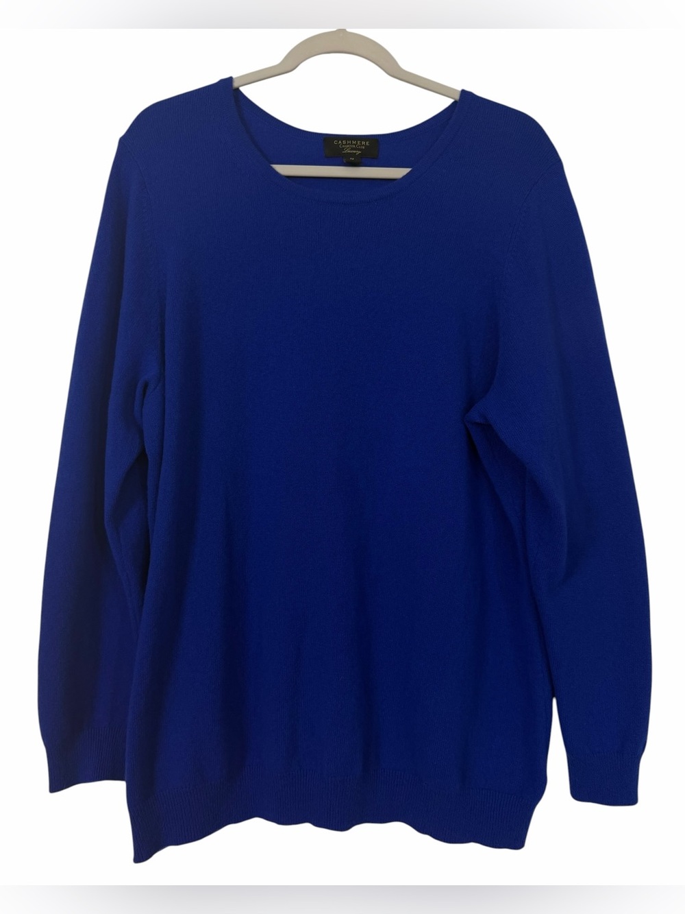 Charter Club 100% Cashmere Sweater Royal Blue Pullover Size 3X